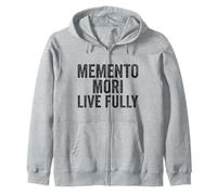 Memento Mori, Live Fully. Stoïque, Vintage, Citation Sweat à Capuche
