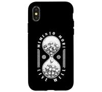 Memento Mori Live Well Sablier Stoïcisme Stoïcisme Crâne Coque pour iPhone X/XS