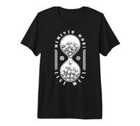 Memento Mori Live Well Sablier Stoïcisme Stoïcisme Crâne T-Shirt Haut de Gamme