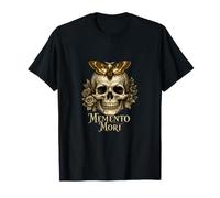 Memento Mori Skull Latin Stoïcien Dark Academia Art T-Shirt