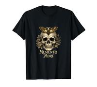 Memento Mori Skull Latin Stoïcien Dark Academia Art T-Shirt Graphique avec Valeur