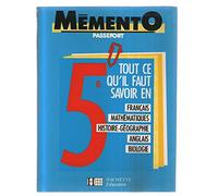 Mémento passeport 5e...