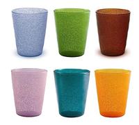 Memento synth Set 6 verres à eau en PLASTIQUE résistant aux chocs 330 ml - Armonia