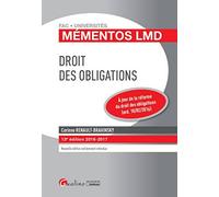 Mémentos LMD - Droit des obligations 2016-2017