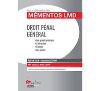 Mémentos LMD - Droit pénal général 2015-2016, 10ème Ed.