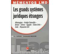 Mémentos lmd - les grands systèmes juridiques étrangers - mazuyer e. Carpano e. - Gualino Eds - broché - Etude