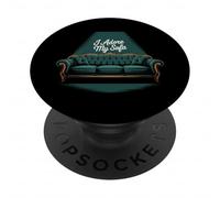 Memes Paresseux drôles J'adore Mon canapé Citations drôles et paresseuses PopSockets PopGrip Adhésif