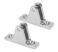 MEMEWOCA 2 pièces Charnières de Pont pour Toit Bimini, quincaillerie d'installation, charnières de Pont de Bateau Marin en Acier Inoxydable avec Finition Miroir pour Installation