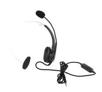 MEMEWOCA Casque Filaire pour Camionneur avec Microphone à réduction de Bruit, Casque Mono pour Centre d’appels et Service Client, Casque téléphonique Filaire 3,5 mm avec contrôle du Volume
