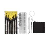 MEMEWOCA Kit de réparation de lunettes avec tournevis, pincettes et plaquettes de nez, ensemble d’outils de réparation pour lunettes optiques comprenant un micro-tournevis et un chiffon de