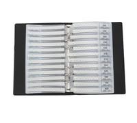MEMEWOCA Livret d’échantillons de résistances SMD 0603 1%, kit de 170 valeurs de résistances, 50 pièces de chaque, classeur de composants électroniques variés dans un étui en PVC, destiné