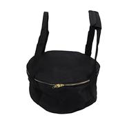 MEMEWOCA Sac de Rangement en Toile étanche à la poussière pour ustensiles de Cuisine de Camping, Organisateur étanche pour casseroles et poêles avec Trou pour poignée latérale, Fermeture (Noire)