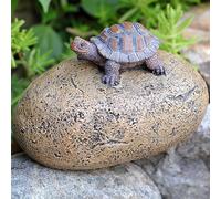 Memeyou Faux Rock Key Hide Decoration Safe Holder for Outdoor Yard Garden Outdoor Large Size Design Hiding Key Replacement Box Lock Box Turtle