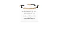 MEMFALL Bracelet de motivation pour femme avec message gravé « Remember Who The You Are », ADJUSTABLE, Alliage, Pas de gemme