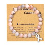 MEMFALL Bracelets de sensibilisation au cancer du sein avec ruban - Cadeaux inspirants pour femme, ADJUSTABLE, Alliage, Pas de gemme