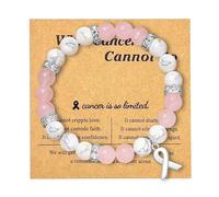 MEMFALL Bracelets de sensibilisation au cancer du sein avec ruban - Cadeaux inspirants pour femme, ADJUSTABLE, Alliage, Pas de gemme