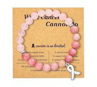 MEMFALL Bracelets de sensibilisation au cancer du sein avec ruban - Cadeaux inspirants pour femme, ADJUSTABLE, Alliage, Pas de gemme