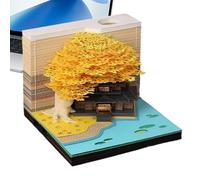 Mémo 3D 2026 | Déchirurez le calendrier art de sculpture en papier 3D | Planificateur de Creative 2026 Note Memo Pad pour les vacances à la maison du domicile du Nouvel An