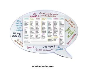 Memo Aimanté - CMP - Liste de Course Magnétique - 52 Feuillets Détachables - 35x25 cm - Design Contemporain