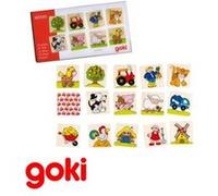 Mémo de la ferme Jeu de société éducatif Jouet en bois Enfant 3 ans + G