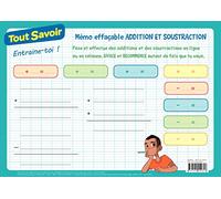 Collectif – Mémo effaçable Addition et soustraction – CP–CE1–CE2 – Hatier