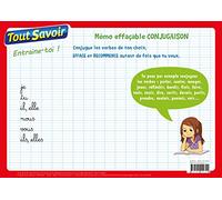 Mémo effaçable Conjugaison cycle 2