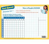 Mémo effaçable Division - Collectif - Hatier - broché - Scolaire / Universitaire
