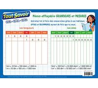 Memo Effaçable Grandeurs Et Mesures Ce2-Cm1-Cm2
