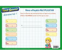 Collectif – Mémo effaçable Multiplication – Ce1-Ce2-Cm1-Cm2 – Hatier