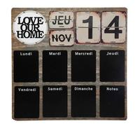 Mémo ""Filip"" ardoise semainier 57x57cm - Atmosphera createur d'interieur