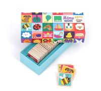 Vilac - Mémo Imagier - Design Mélusine Allirol - 24 Paires à retrouver pour enrichir vocabulaire et mémoire - dès 2 Ans - Jeu en Bois avec Coffret-Idéal pour l'apprentissage et l'amusement