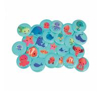 Janod – Jeu de Mémo Mes Bébés Animaux J04723 – 24 pièces flottantes pour le bain, dès 24 mois