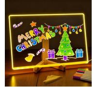 Mémo Message Board 30x20CM Tableau Affichage LED Lumineuse Message Acrylique Lumineuse Message 30x20 Couleur chaud PLANCHE A DESSIN