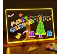 Mémo,Message Board 30x20CM,Tableau d'Affichage LED,Lumineuse Message,Acrylique Lumineuse Message LED,Tableau Lumineux en Acrylique,pour Bureau,École,Maison,Café