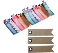 Memo-stickers Marque-page + 20 étiquettes kraft Fanion Multicolore