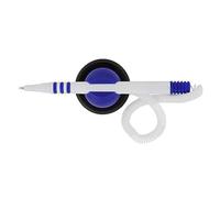 memobe Amex Stylo à bille avec cordon télescopique couché - Stylo à bille avec cordon sécurisé - Accessoires de bureau modernes - Support autocollant pour la réception, le bureau de poste