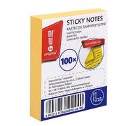 MEMOBE Lot de 100 notes autocollantes - Notes autocollantes - Réutilisables - 40 x 50 mm - Jaune