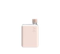 memobottle A6 (Corail pâle) - 12 oz (375 ml) - Bouteille, étui en silicone et couvercle | Bouteille d'eau élégante, fine et plate pour sacs et ordinateurs portables | Tritan sans BPA