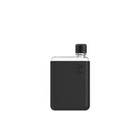 memobottle A6 (Encre noire) - 12 oz (375 ml) - Bouteille, étui en silicone et couvercle | Bouteille d'eau compacte pour sacs et petites poches | Tritan sans BPA