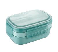 MEMOFYND 1 boîte à lunch avec compartiments, boîte à lunch anti-fuite, caisses à fruits et légumes, boîte à goûter pour pique-nique, 4 compartiments, boîte à lunch hermétique pour le camping, le