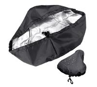 MEMOFYND 1 housse de selle noire, housse de siège de vélo étanche, housse de selle de vélo, housse de selle de vélo, protection solaire, coussin de siège de vélo, accessoire de vélo, 24 x 27 cm