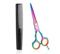 MEMOFYND 1 paire de ciseaux de coiffeur avec peigne, ciseaux en acier inoxydable, ciseaux de coiffure professionnels, adaptés pour salon de coiffure, hommes et femmes