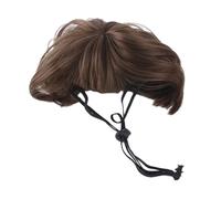 MEMOFYND 1 perruque pour animaux de compagnie, perruque de cosplay pour chien et chat, perruque de Noël pour chien grand et petit, perruque pour animaux de compagnie avec frange