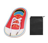 MEMOFYND 1 planche d'exercice à lacets en bois avec 1 sac de rangement, planche d'exercice à lacets, planche d'apprentissage à lacets pour enfants, jouets éducatifs, outils éducatifs précoces