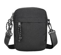 MEMOFYND 1 sac à bandoulière pour homme, mini sac pour téléphone portable, sac de ceinture, sac de loisirs, noir, convient pour les trajets quotidiens, le sport, Noir , Taille unique