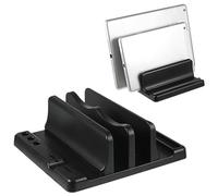 MEMOFYND 1 support vertical pour ordinateur portable - Réglable - 1 emplacement - Support vertical pour ordinateur portable - Support pour ordinateur portable - Étagère de rangement de bureau - Noir