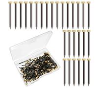 MEMOFYND 100 clous de cadre, clous à capuchon en cuivre, clous pour tableaux, clous pour accrocher des cadres, objets de cuisine, vêtements, artisanat, etc. (25 mm)