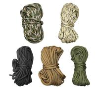 MEMOFYND 5 paquets de corde de parapluie à 7 noyaux, corde de survie en plein air, corde tissée à la main, corde de traction de tente, corde à linge, très bien adaptée pour le bricolage, le camping,