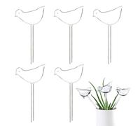 MEMOFYND 5 pièces Transparent dispositif d'arrosage pour oiseaux, dispositif d'arrosage automatique pour plantes, ballon d'arrosage pour plantes, système d'arrosage automatique pour plantes