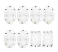 MEMOFYND 6 morceaux de tissu d'extension ovale avec 2 morceaux de tissu d'extension carré, combinaison sans manches, la membrane intérieure est un matériau à deux couches (blanc).